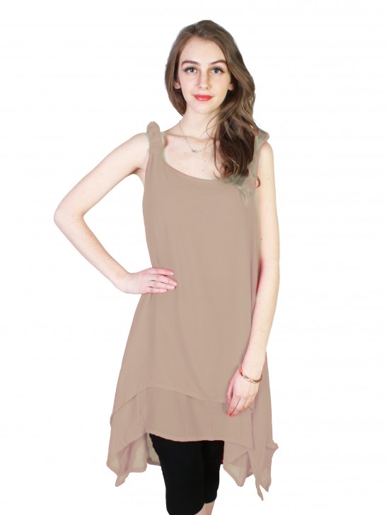 Double Layers Fashion Sleeveless Top